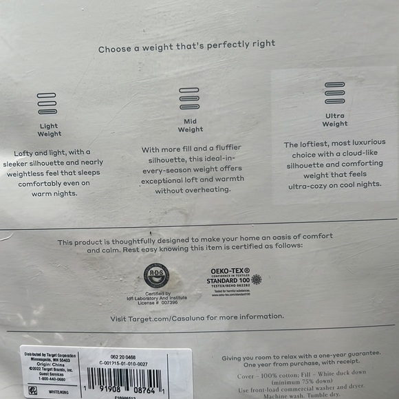 Casaluna Bedding Casaluna Ultra Weight Premium Down Comforter